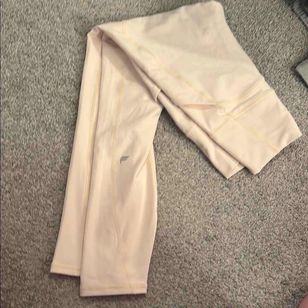 Fabletics Cream High-Waisted Leggings